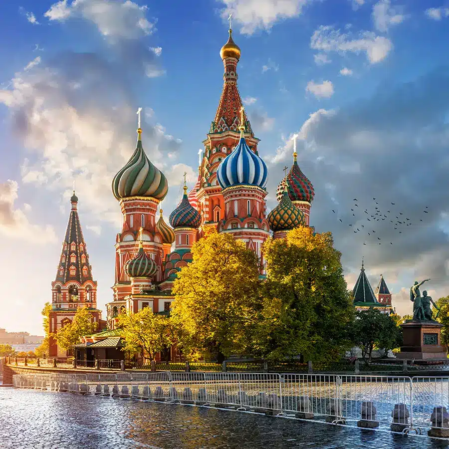 Photo st basils cathedral on red square in moscow